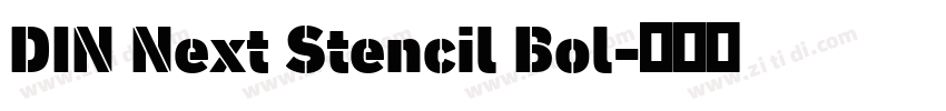 DIN Next Stencil Bol字体转换